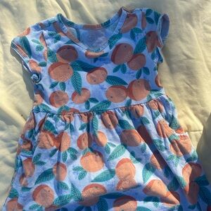 Wonder Nation Peach and Teal Print Dress